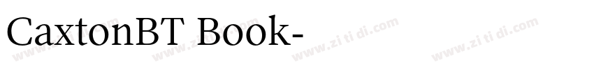 CaxtonBT Book字体转换